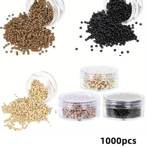 1000pcs Nano Copper Hair Rings, 2.5x1.5x2mm Unisex Hair Extension Tool Attachment, Hair Clips and Accessories, Hair Extensions for Women, Salon Supplies