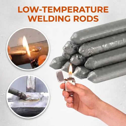 Low-Temperature, Easily Fusible Aluminum Welding Rods, Suitable for Water Tanks and Pipes. Multi-Functional, Fast-Melting Flux-Cored Rods, Suitable for Stainless Steel, Copper, Iron, and Aluminum, Effectively Repairing and Filling Welds-YY0