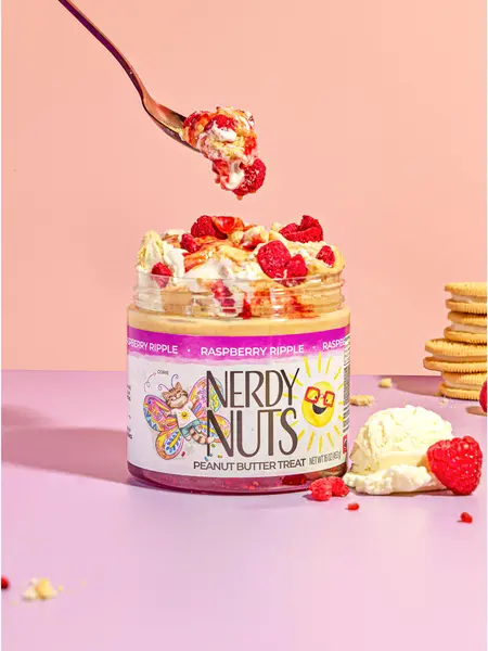 Raspberry Ripple Peanut Butter Treat