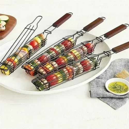 Barbecue grill rack and pan set, barbecue grill, barbecue rack, barbecue net, barbecue cage, cast iron grill net, grill pan, chicken grill