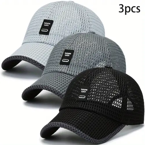 3pcs set, summer shade duckbill cap, outdoor breathable sports baseball cap, a good choice for travel, vacation, running, fishing, hiking, camping, and holiday