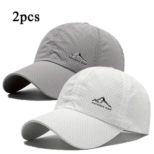 2pcs Baseball Cap Snow Mountain Print New Quick-Dry Spring Summer Casual Men'S Fashion Trendy Duckbill Cap Women Daily Outdoor Sports Hat Send Love Lovers Sports Best Choice