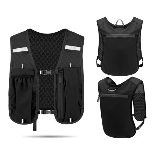 Unisex Breathable Fabric Running Hydration Vest for Adults - Lightweight Outdoor Jogging Equipment with Phone Holder, Multi-Functional for Hiking, Cycling