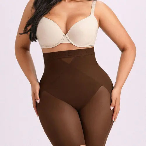 SHAPELLX  BOOT-YEAH MeshSmooth X-Compression Tummy Control Hip-Lifting All-Day Shaping High-Waist Mid Leg Thigh Shaping Breathable Mesh Short
