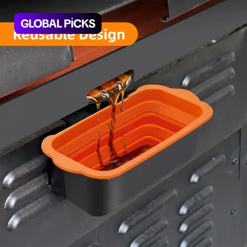 Oil Catch Tray Liner for Blackstone Griddles, Foldable Silicone Grease Tray, Barbecue, Bbq Grill Accessories