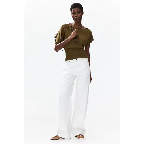 H&M Fine-knit one-shoulder top