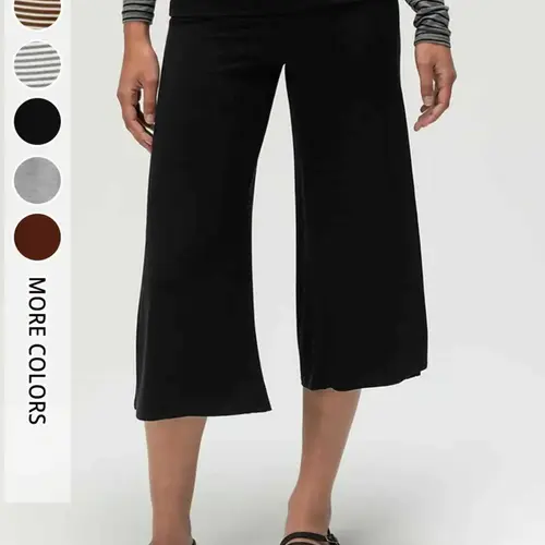 Women's High Waist Wide Leg Pants, Chic Vintage Style Seven-Point Commuter Trousers, Slimming Drape Fit, Comfortable Everyday Office Wear Bottom, Womenswear, Casual Work Pants