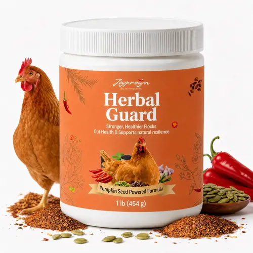 Joyprotyn Naturals Flock Armor Edible Poultry Dewormer Powder - All-Natural Dietary Gut Support Supplement with Pumpkin Seeds, Garlic, Oregano, Flax Seeds, 1 LB (16 oz)
