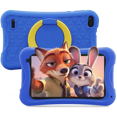 DigiLand 7-inch Android Kids Tablet for Kindergarten Boy, 4GB+32GB with Case, Parental Control, 3000mAh Battery, Dual Digital Camera, BT 5.0, WiFi, Headphone Jack, USB-C, Birthdays/Xmas Gift