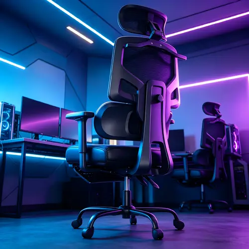 Mr IRONSTONE Ergonomic Office Gaming Chair with Footrest & Adjustable Lumbar Support, High Back Home Desk Chair with 6D Armrest, 90-145° Tilt Lock and Wide Cushion, Big and Tall Mesh Chairs for Man Woman, Black Task Chair, 400lbs Capacity