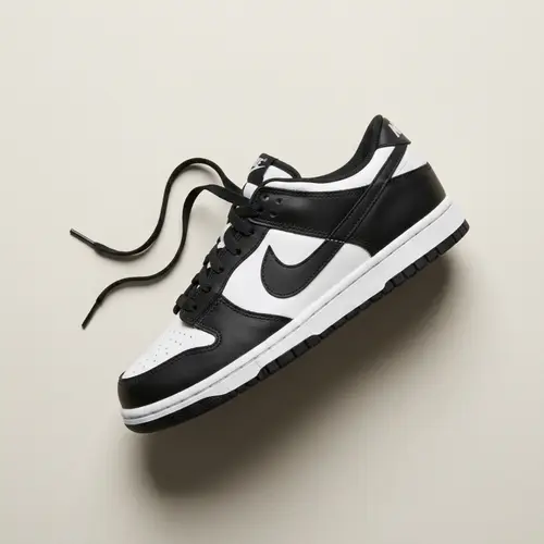 Nike Dunk Low Retro White Black Panda Preschool Sneakers New