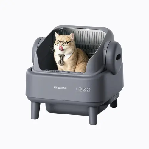 Oneisall 14 Days Scoop-Free Automatic Cat Litter Box, Self-Cleaning, 11L Large Waste Drawer, Weight & Safety Sensors, Ultra-Quiet, Leak-Proof, Large Open Top, Easy to clean, Easy to disassemble, For Medium Cats & Kittens Summervibes Petlovers