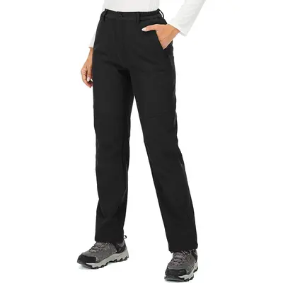 Womens Snow Pants Winter Fleece Lined Waterproof Soft Shell Insulated Outdoor Camping Travel ski PantsGift