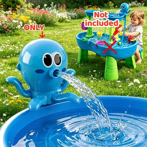 Upgraded Octopus Rechargeable Water Table Pump (Battery-Powered, 4000mAh, 6L/min Output) - 3H Non-Stop Use, Low Mode, Easter Kids Outdoor Summer Toy Accessory (Pump Only, Table Not Included)