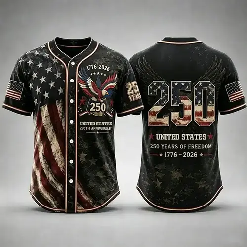 USA 250th Anniversary Baseball Jersey , 1776-2026 Patriotic Shirt, Birthday Gift, USA Freedom Jersey #TikTokMadeMeBuyIt #USA250 #PatrioticEagle #1776To2026 #Independence Day #AmericanPride #250th Anniversary # Baseball Jersey