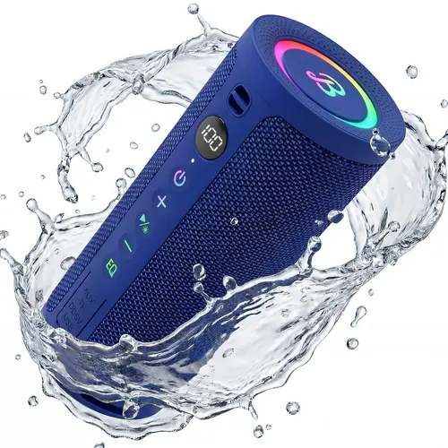 [Back to School] BassBloom Roar 3 Portable Bluetooth Speaker,Handy,Compact,20W Powerful Audio Sound with JIKE Bass,IPX6 Waterproof,24H Playtime,Bluetooth 5.4,RGB Lights,Wireless Smartphone TWS Pairing,Outdoor for Camping and Beach tiktokshopbacktoschool,