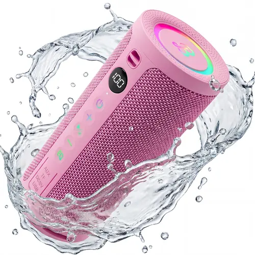 [Summer Vibes] BassBloom Roar 3 Portable Bluetooth Audio Speaker,20W Powerful Sound with JIKE Bass,IPX6 Waterproof,24H Playtime,Bluetooth 5.4,RGB Lights,Wireless TWS Speaker Pairing for Smartphone,Outdoor for Camping and Beach, Garage tiktokshopbacktoscho