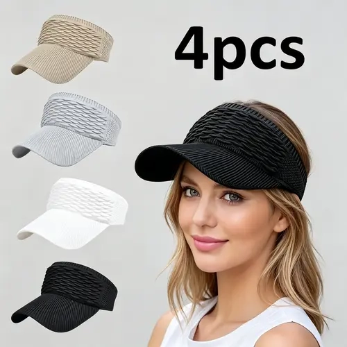 Open-Top Visor UV Hat for Adults - Unisex, Stylish, Ventilated Breathable Sport Hat for Summer Running Sun Protection