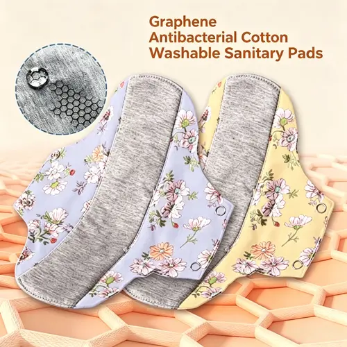 Women's Reusable Graphene Fabric Incontinence Protective Pads & Liners - Waterproof, Breathable, Antibacterial, Eco-Friendly, Moisture-Absorbent, Lightweight, Durable 12-Pcs Washable Home Care Set (Leak-Proof, For Daily Care, Not for Menstrual Use)
