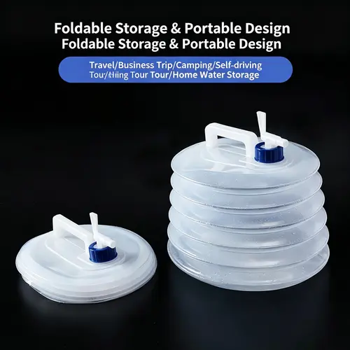Collapsible Folding Water Container - Large-Capacity Portable Handheld Bucket with Handle, Versatile Use Camping Gear for Hiking, Car Travel, Water Supply & Outdoor Storage