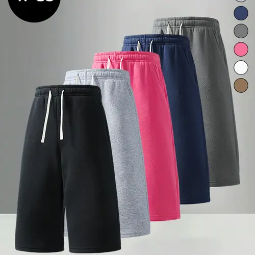 4-Pack Men’s Summer Sports Shorts — Breathable shorts for running, workouts, fitness, and everyday casual wear; 7/8 length men’s shorts