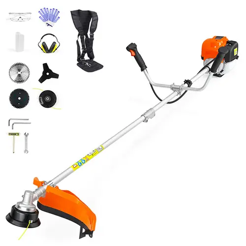 NEO-TEC 31cc 4-Cycle Gas Weed Wacker 4 in 1 String Trimmer/Edger 17'' with 10'' Brush Cutter x3 Rubber U-Handle & Shoulder Strap, Light Stable and Powerful Gas Weed Eater for Grass Cutting
