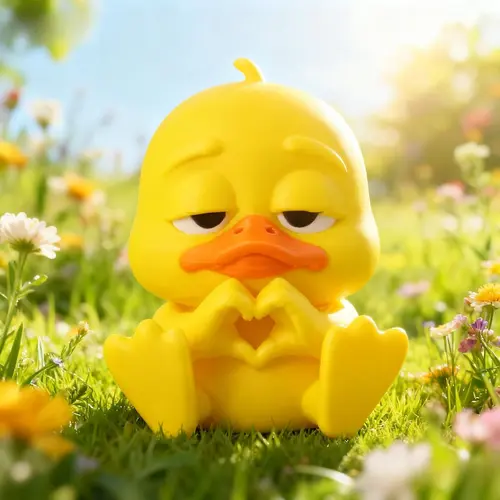 Whimsical 2-Piece 3D Printed ABS Relaxed Duck Figurines with Heart Hands, Car Decorations - Automotive Decorative Accessories for Car Dashboard, Home Decor Gift for Jeep Fans