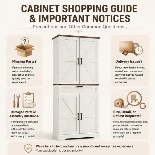 FUSOU Furniture Cabinet After-Sales Service, 1-Box Shipping, One‑Box Shipping