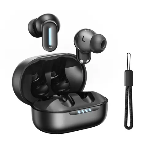 MINISO MS132 True Wireless Earbuds Noise Cancelling Earbuds with  Bass Sound, Bluetooth 6.0 Earphones, In Ear Earbuds, Clear Calls, IP54 Dust & Water resistant, Gaming Bluetooth Headphones，Mini Invisible In Ear Earbuds