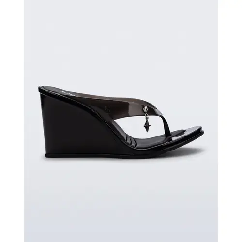 Melissa Nabeela Wedge Sandals with Transparent Heel and Starry Design