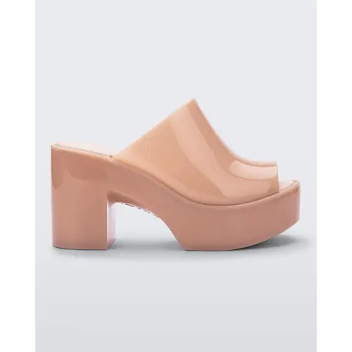 Melissa Hype Women's Mule Heels - High-Shine Iridescent Jelly Sandals, High-Glamour Platform Design, Lightweight, Platform Heel Adds Height With Ease, Elegant Comfort Trendy Heels Elegant Footwear