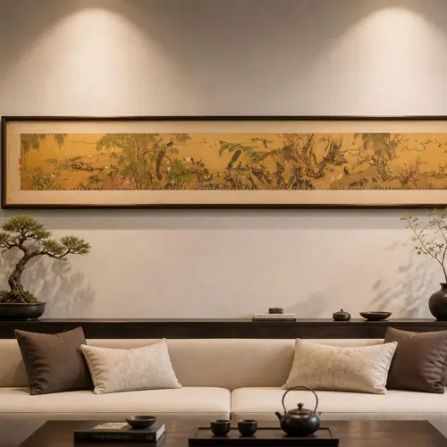 E2.“Thousand Rivers and Mountains” — Collectible Calligraphy Artwork — Fluorescent Anti‑Counterfeiting Markings