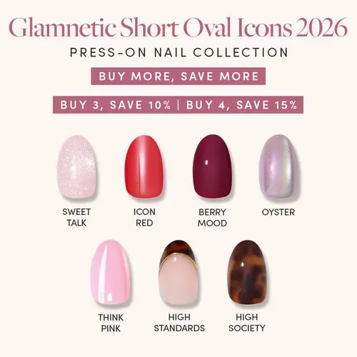 Glamnetic Short Oval Icons 2026 Press-On Nail Collection