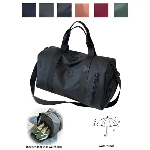 Large-Capacity Multi-Functional Waterproof Duffel Gym Bag - Short Trip Handbag with Dry-Wet Separation, Independent Shoe Compartment, Ideal for Travel Outings