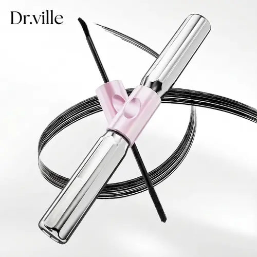 【Buy 1 Get 1 Free】Dr.ville Dual-Ended 2-in-1 Cosmetic Mascara, Lengthening & Volumizing, Waterproof Smudge-Proof Lightweight Daily Makeup with Strong Stay Power for Natural & Bold Lash Looks, Brush-On Mascara, Long-Wear Mascara
