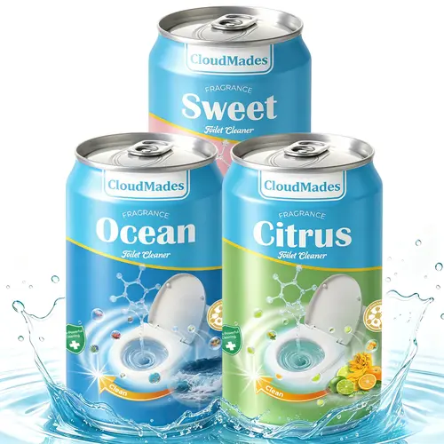 CloudMades 2026 Upgraded Beverage Can Toilet Bowl Cleaner – Up to 9 Months of Continuous Cleaning, New Premium Fragrance Collection (Ocean, Sweet & Citrus), Septic Safe Toilet Tablets, Powerful Stain Remover & Deodorizer