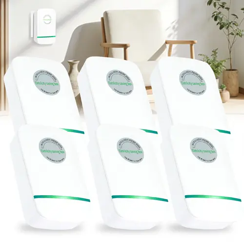 6 PCS Plug-In Power Box with US Plug 2026 Updated Design, Compatible with 90–250V Input Range