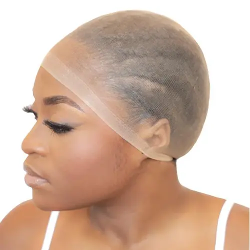 New 2-Pack Ultra-Thin Invisible Brown Stocking Wig Caps for Women