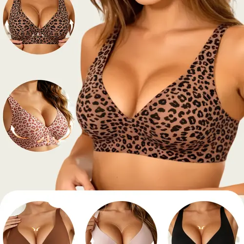 5 Pcs Wireless Push-Up Bralette, Seamless Comfortable Full Coverage Lingerie, No Underwire Adjustable Soft Everyday Bra, elegant plain style nightwear gift jelly wireless woman comfortable push for Outdoor Use t-shirt woman wear