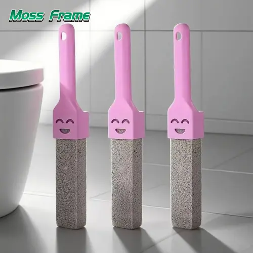 1/3Pack Pumice Stone Toilet Cleaner With Long Handle Heavy Duty Stain Remover Efficiently Clean Toilet Bowl Ring Limescale And Hard Water Stains Multi Purpose Bathroom Cleaner For Pool Tile Bathtub And Household Bathroom Deep Cleaning Supplies