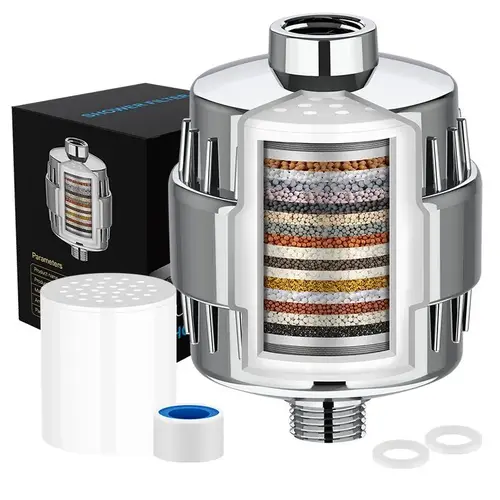 shower head filter, bathroom shower head filter, universal shower head for summer Soft water filter for hard water, removes chlorine and other harmful substances, fun gifts, filtered shower head