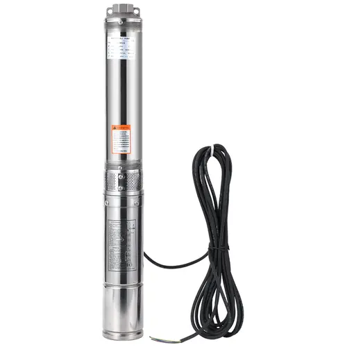 Garvee 4 Inch Stainless Steel Deep Well Submersible Pump, 1HP & 1.5HP Options, 27GPM Flow, 204-259ft Max Head, Dual Voltage 110V/230V 60Hz, Built-in Check Valve with 33ft Power Cord & IP68 Waterproof, Ideal for Household, Farm Irrigation