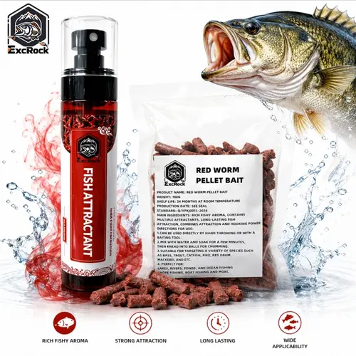 120ml/100g/200g/400g Concentrated Fish Attractant Liquid/Granules - Fast-Acting Red Worm Bait Additive for Freshwater Fish,Nutrient Fishing Wild Fishing, Enhances Scent,Concentrated Scent Bait Additive, Bite Stimulant Fishing Equipment for Bass, Trout