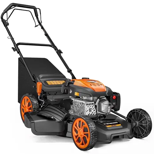 Efurden 21" Self-Propelled Gas Lawn Mower – 170CC 4-Stroke Engine, 7 Cutting Heights, 3-in-1 Mulch/Bag/Discharge, 1.9-Bushel Large Grass Collector, EPA Compliant