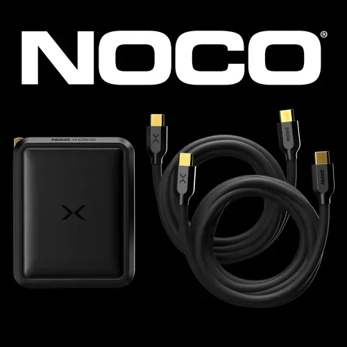 NOCO XGrid X140 + Dual XC2 Charging Bundle – 140W Dual-Port USB-C GaN Charger with Two 240W USB-C to USB-C Cables – PD 3.1, QC 5.0, PPS, USB-IF Certified, 6-Foot Fast Charging Kit