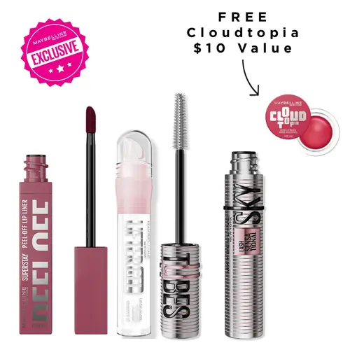 The Brinity Bundle, Sky Tubes Tubing Mascara, Peel-Off Liner, Lifter Gel Mintini, Get Free Cloudtopia