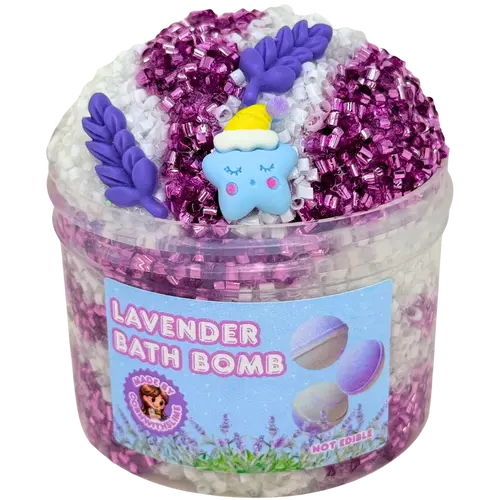 Lavender Bath Bomb 8oz Slime Bingsu Texture Scented Aromatherapy Blend