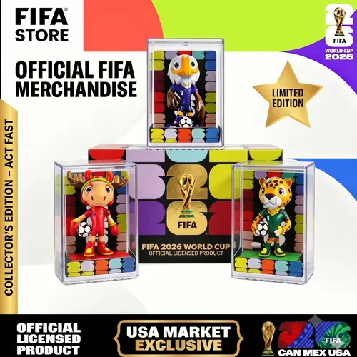 [Flash Sale] 2026 World Cup Mascot,3-Pack Limited Edition Collectible Figurine Set with Display Case,Officially Licensed Authentic Soccer Fan Gift & Desk Decor,Father's Day gifts for soccer dad,Perfect birthday gift for soccer lover