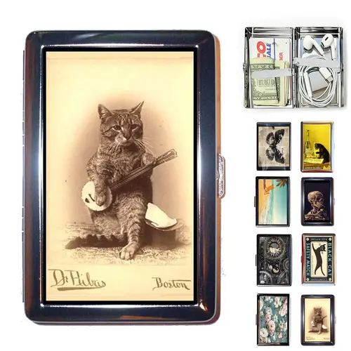 Vintage-Style Versatile Card & Cash Case, New Vintage Versatile Metal Storage Case with Easy Snap, Elegant and Rebellious Card Box for Credit Cards Cash Id Business Cards