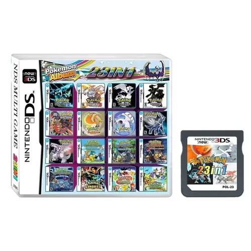 23 in 1 Games Pokemon Album for NDS NDSL NDSi 3DS 2DS - Multi Game Collection